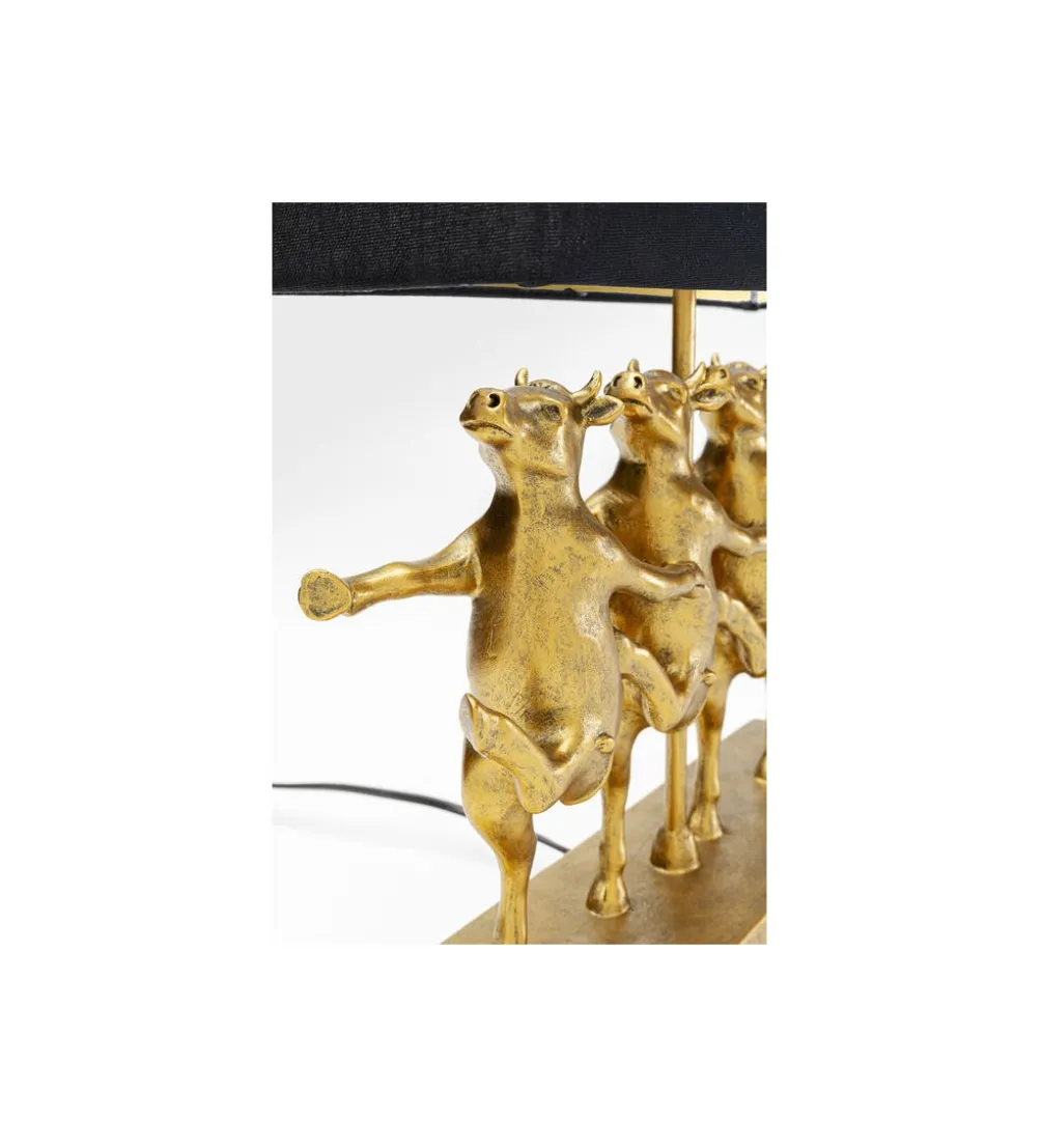 Lampa stołowa DANCING COWS złota
