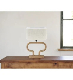 Lampa stołowa Demeter 40 cm toffee