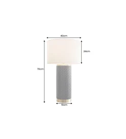 Lampa stołowa ELEGANCIA 70 cm ceramika
