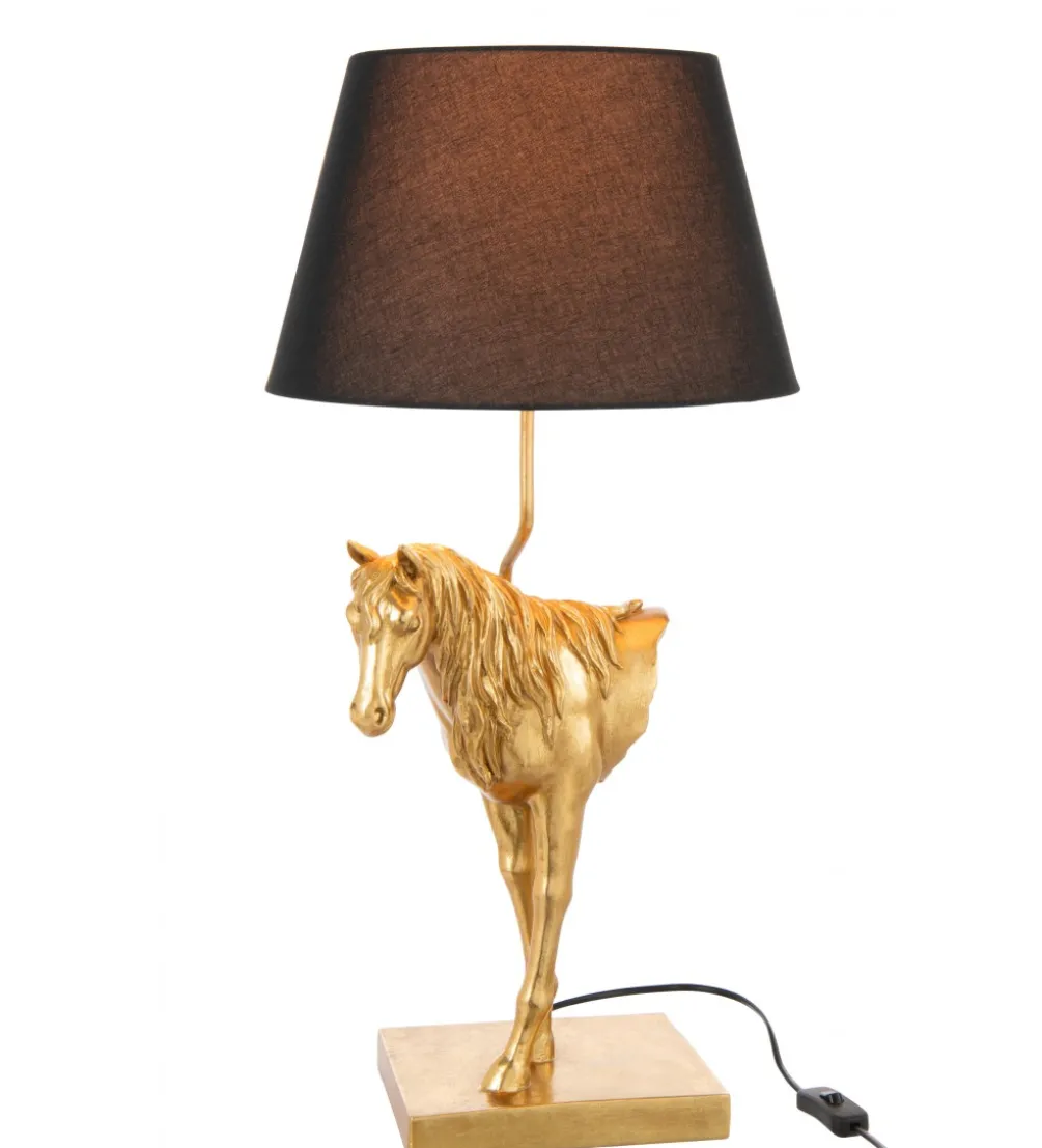 Lampa stołowa HORSE 70 cm złota