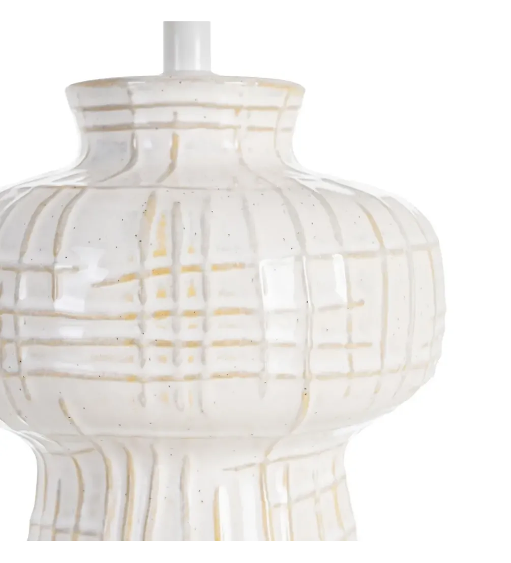 Lampa stołowa ILUMINA 41 cm ceramika biała