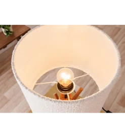 Lampa stołowa JEWELRY 60 cm drewno mangostan boucle