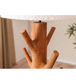 Lampa stołowa JEWELRY 60 cm drewno mangostan boucle