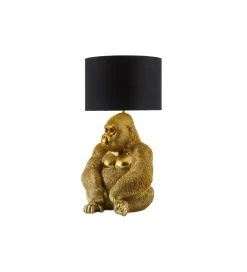 Lampa stołowa KING APE 54 cm czarna złota