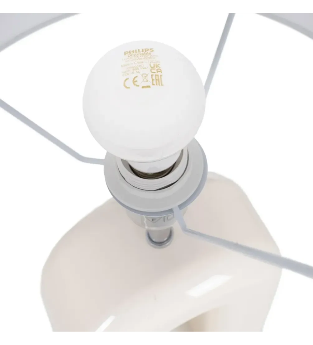 Lampa stołowa LACADO kremowa
