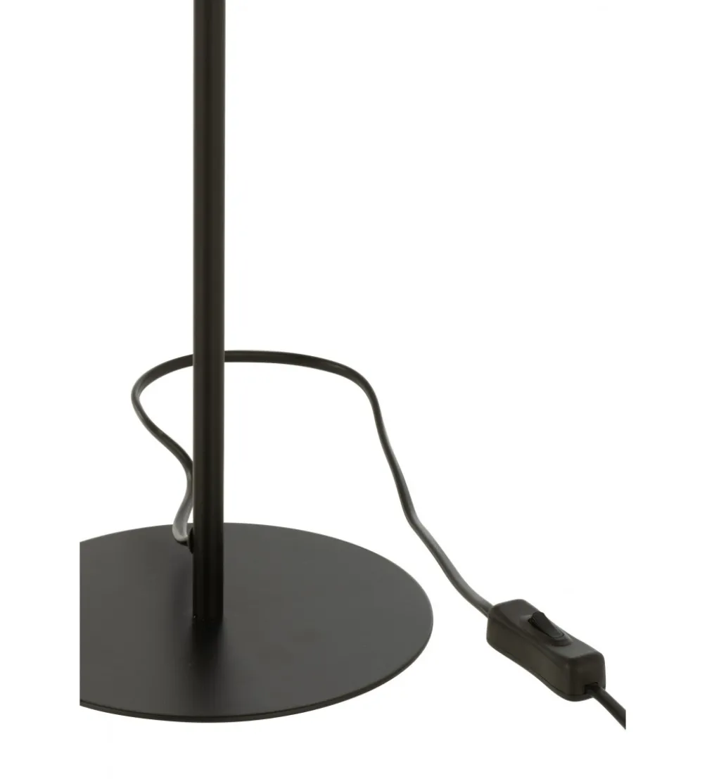 Lampa stołowa MERTAN 50 cm rattan czarna