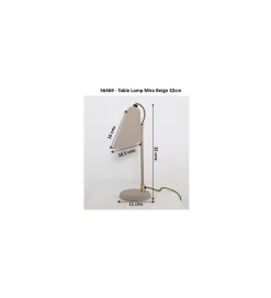 Lampa stołowa MIRA 32 cm beżowa