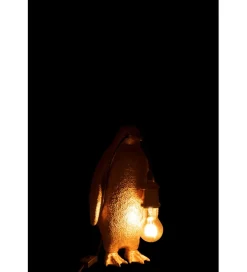 Lampa stołowa Pingwin 35 cm złota