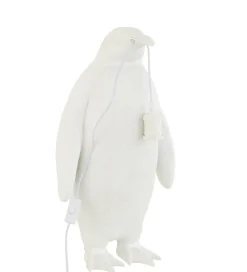 Lampa stołowa Pingwin 35 cm biała