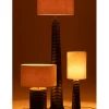 Lampa stołowa SHARY 70 cm drewno ailanthus czarna