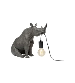 Lampa stołowa SITTING RHINO 42 cm szara