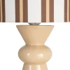 Lampa stołowa STRIPENMA 43 cm beżowa kremowa