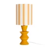 Lampa stołowa STRIPENMA 43 cm musztardowa kremowa