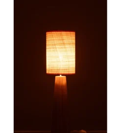 Lampa stołowa UMBRELLA 78 cm drewno ailantus naturalna