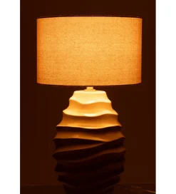 Lampa stołowa WAVING 68 cm ceramika beżowa