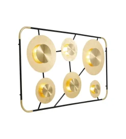 Lampa ścienna DISC 110 x 185 cm złota