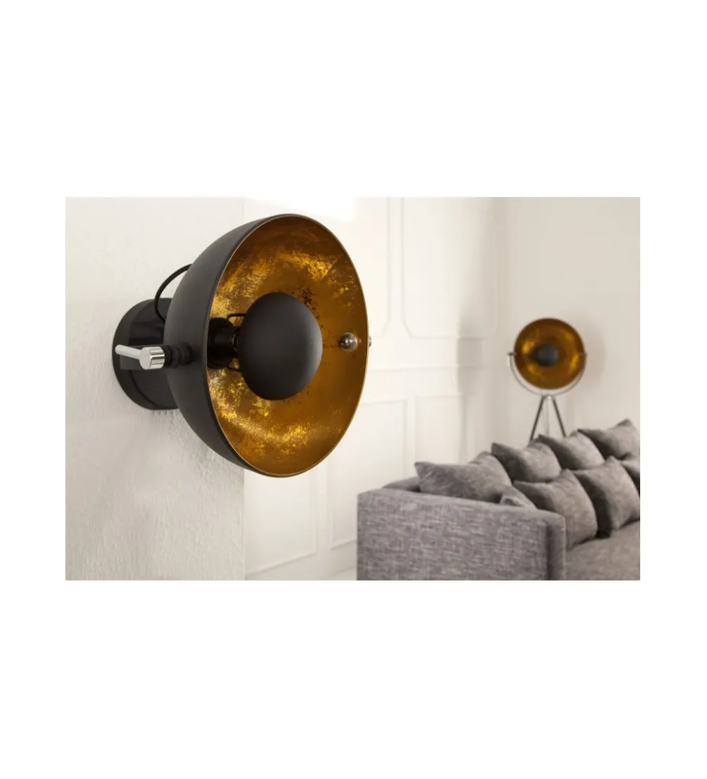 Lampa ścienna Studio czarno złota