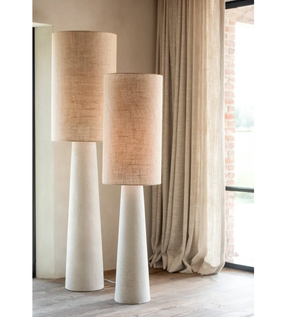 Lampa podłogowa AVA 168 cm naturalna biała