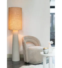 Lampa podłogowa AVA 168 cm naturalna biała