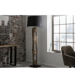 Lampa podłogowa BARRACUDA 177 cm czarna