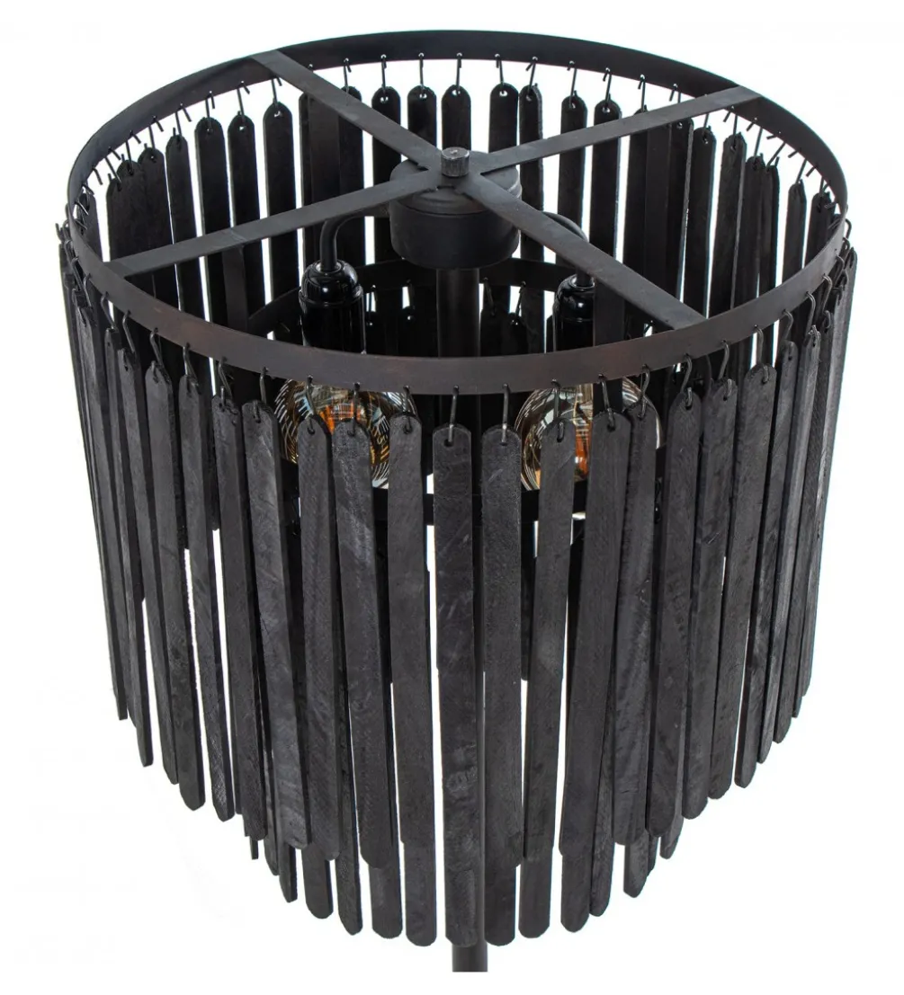 Lampa podłogowa BATERA 148 cm czarna