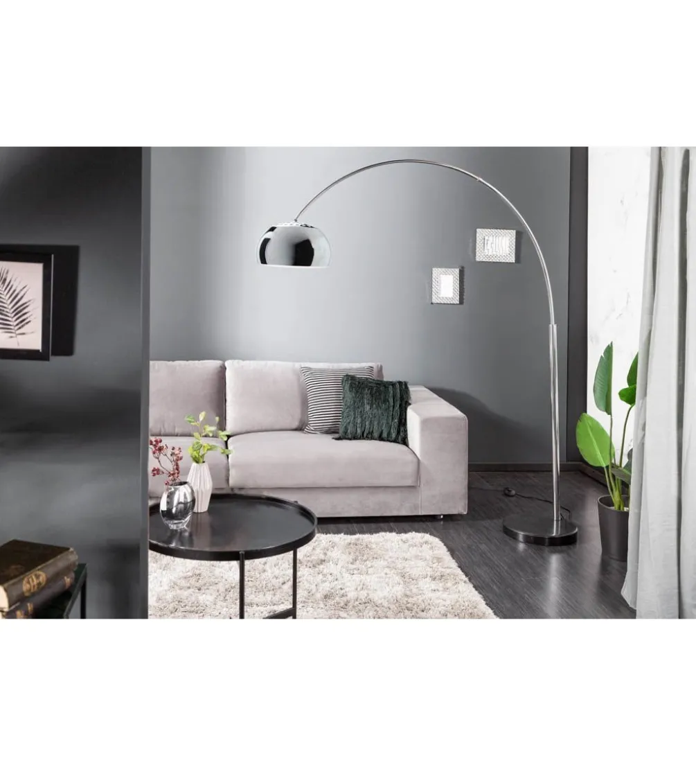 Lampa Podłogowa Big Bow II srebrna