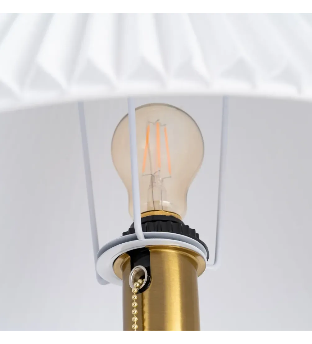 Lampa podłogowa ETARAL 50 cm biało złota