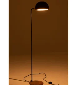 Lampa podłogowa EVY 130 cm czarna naturalna