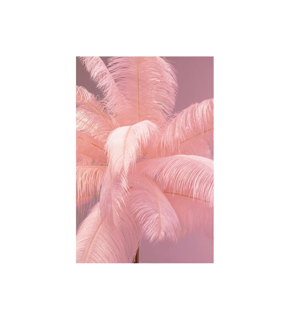 Lampa podłogowa FEATHER PALM 165 Cm Pióra różowa