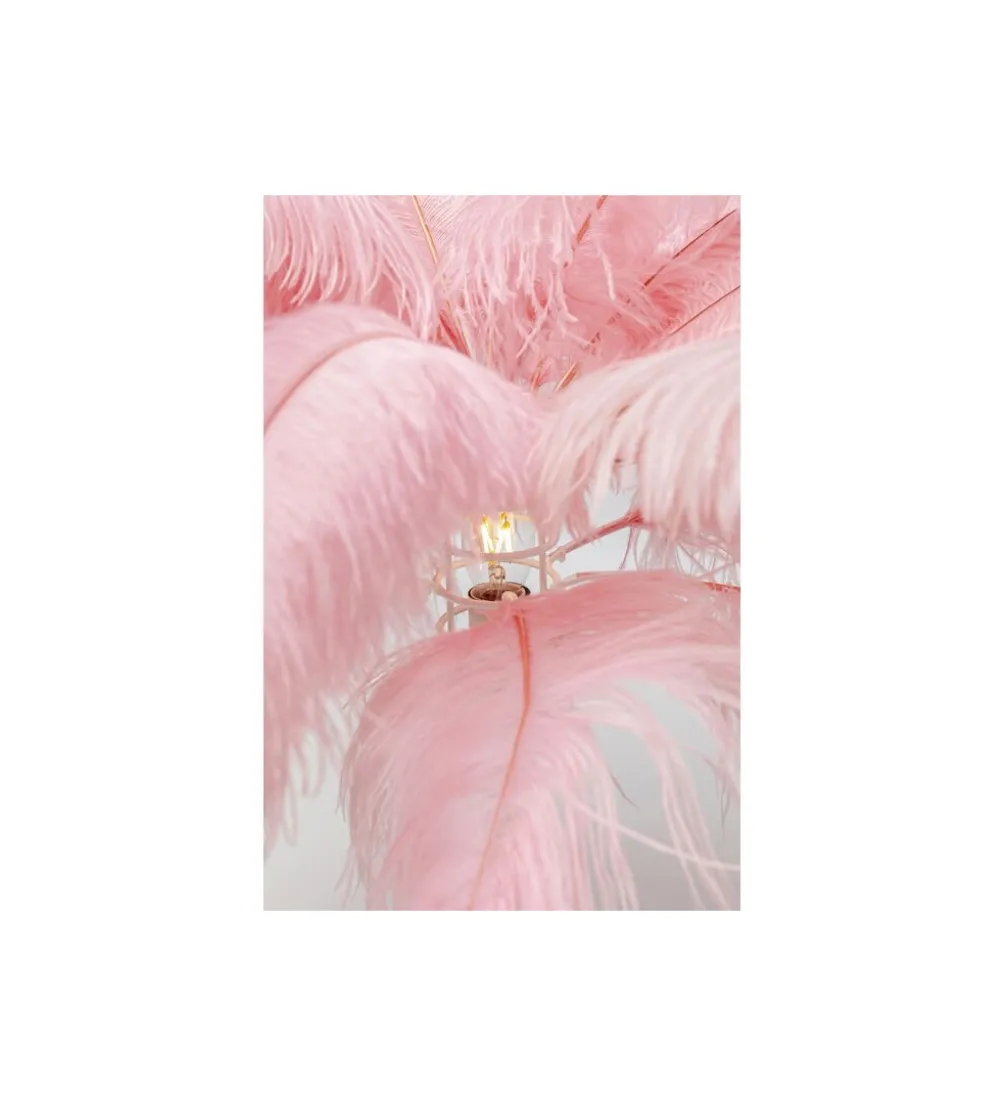 Lampa podłogowa FEATHER PALM 165 Cm Pióra różowa