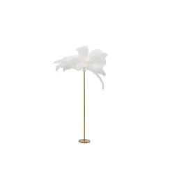 Lampa podłogowa FEATHER PALM 165 Cm Pióra biała