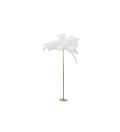 Lampa podłogowa FEATHER PALM 165 Cm Pióra biała
