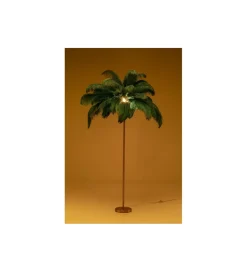 Lampa podłogowa FEATHER PALM 165 cm pióra turkusowa