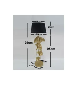 Lampa podłogowa GINKGO LEAFS 129 cm złoty