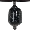 Lampa podłogowa HEMLA 156 cm szklana czarno szara