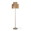 Lampa podłogowa KORGAL 152 cm naturalna złota