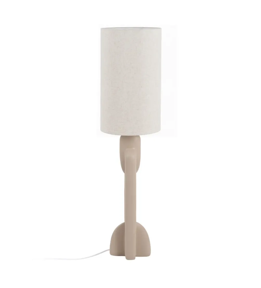 Lampa podłogowa LEKATU 142 cm kremowa