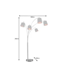 Lampa podłogowa Levels 202 cm czarno złota