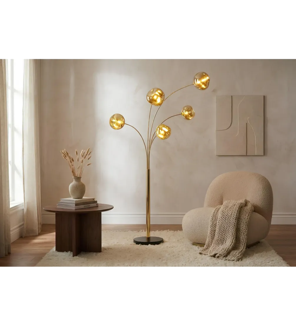 Lampa podłogowa LIQUID DIAMOND 202 cm złota