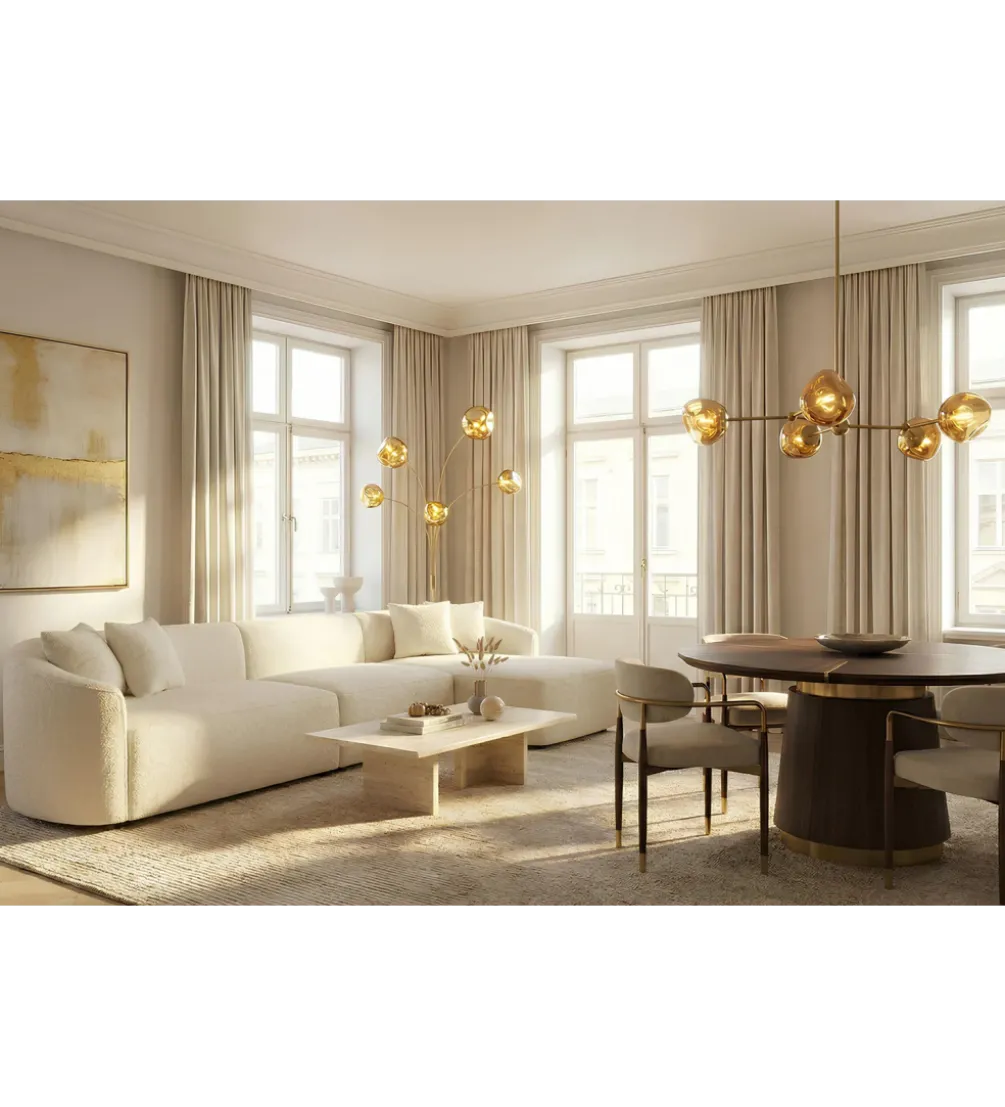 Lampa podłogowa LIQUID DIAMOND 202 cm złota