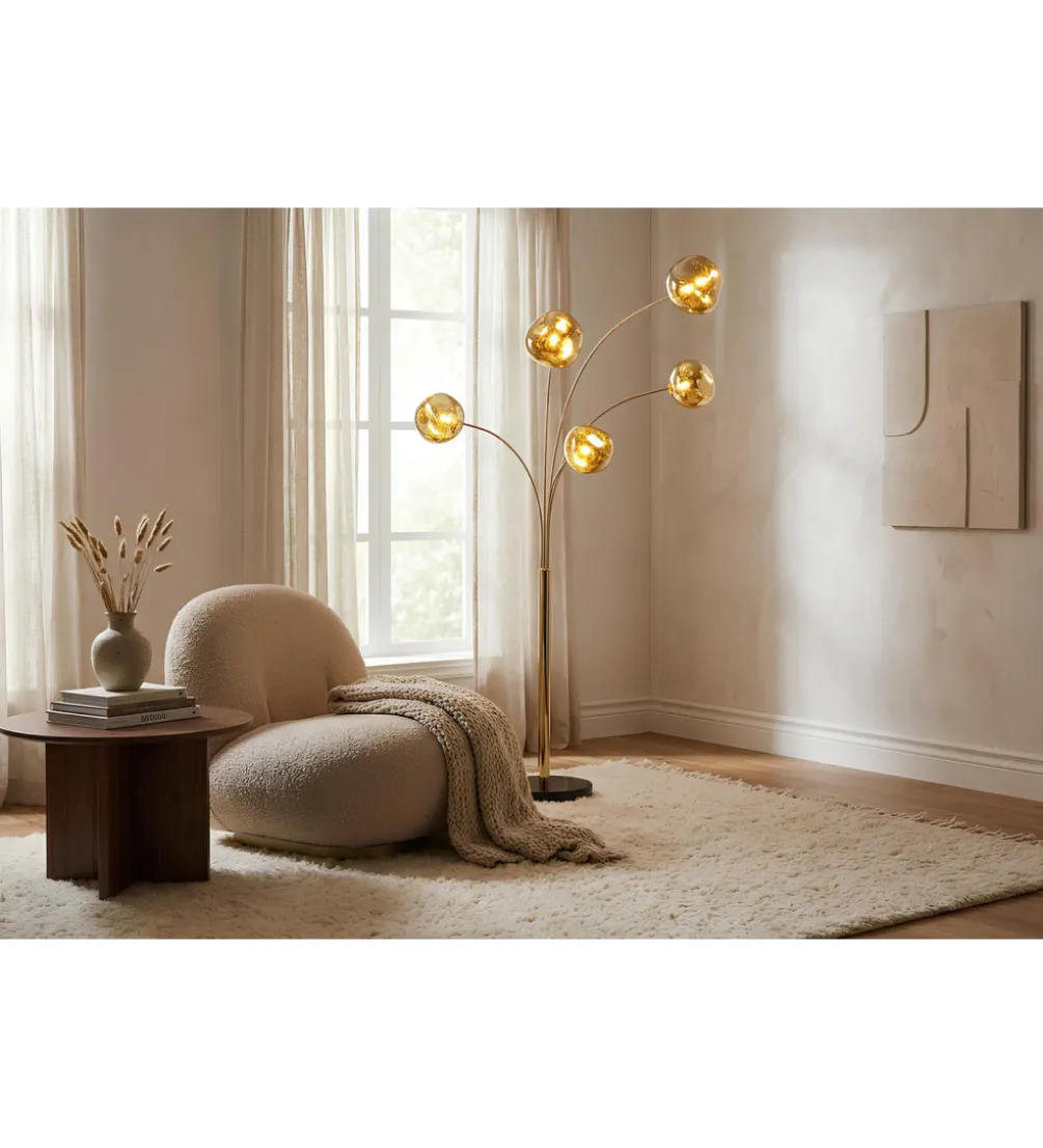 Lampa podłogowa LIQUID DIAMOND 202 cm złota