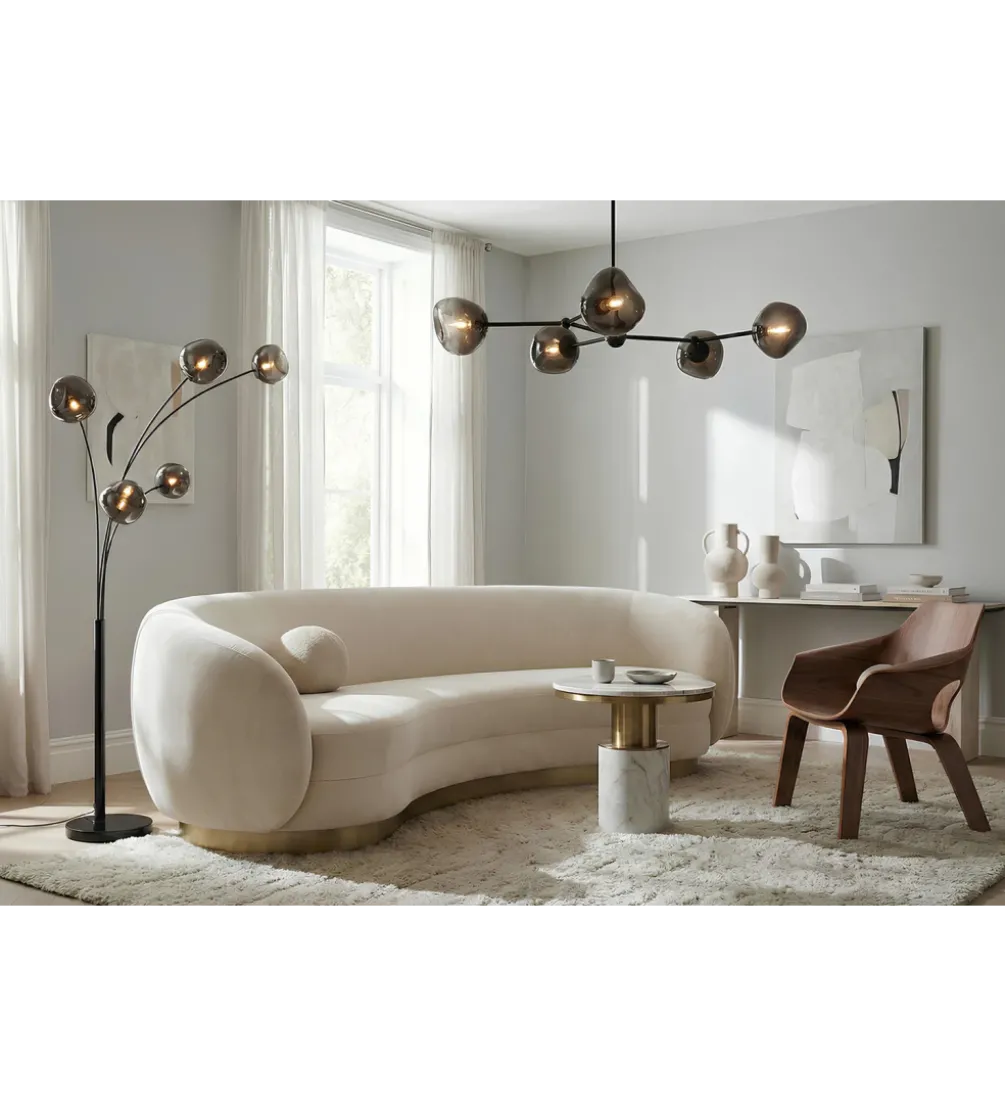 Lampa podłogowa LIQUID DIAMOND 202 cm szara