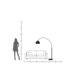Lampa podłogowa LOUNGE 175 cm czarna
