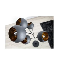 Lampa podłogowa Magma 170cm czarne złoto