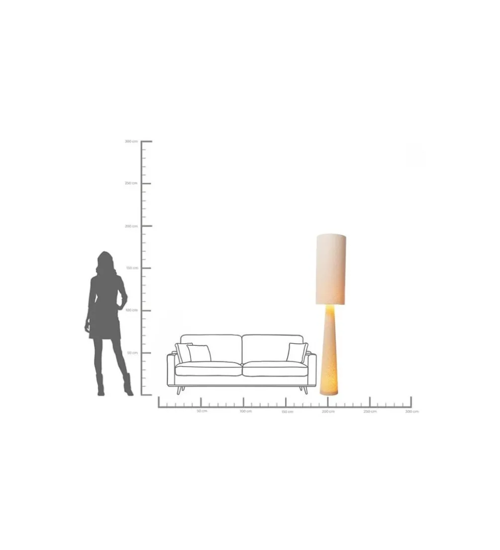 Lampa podłogowa MARLEEN 190 cm boucle beżowa
