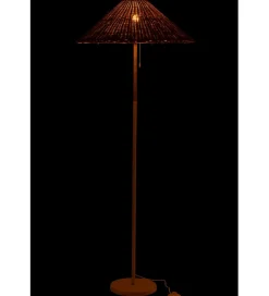 Lampa podłogowa MERTAN 154 cm rattan biała