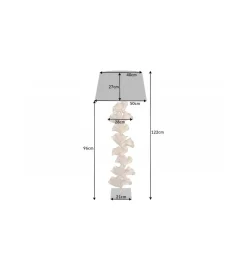 Lampa podłogowa Morella 122 cm srebrna