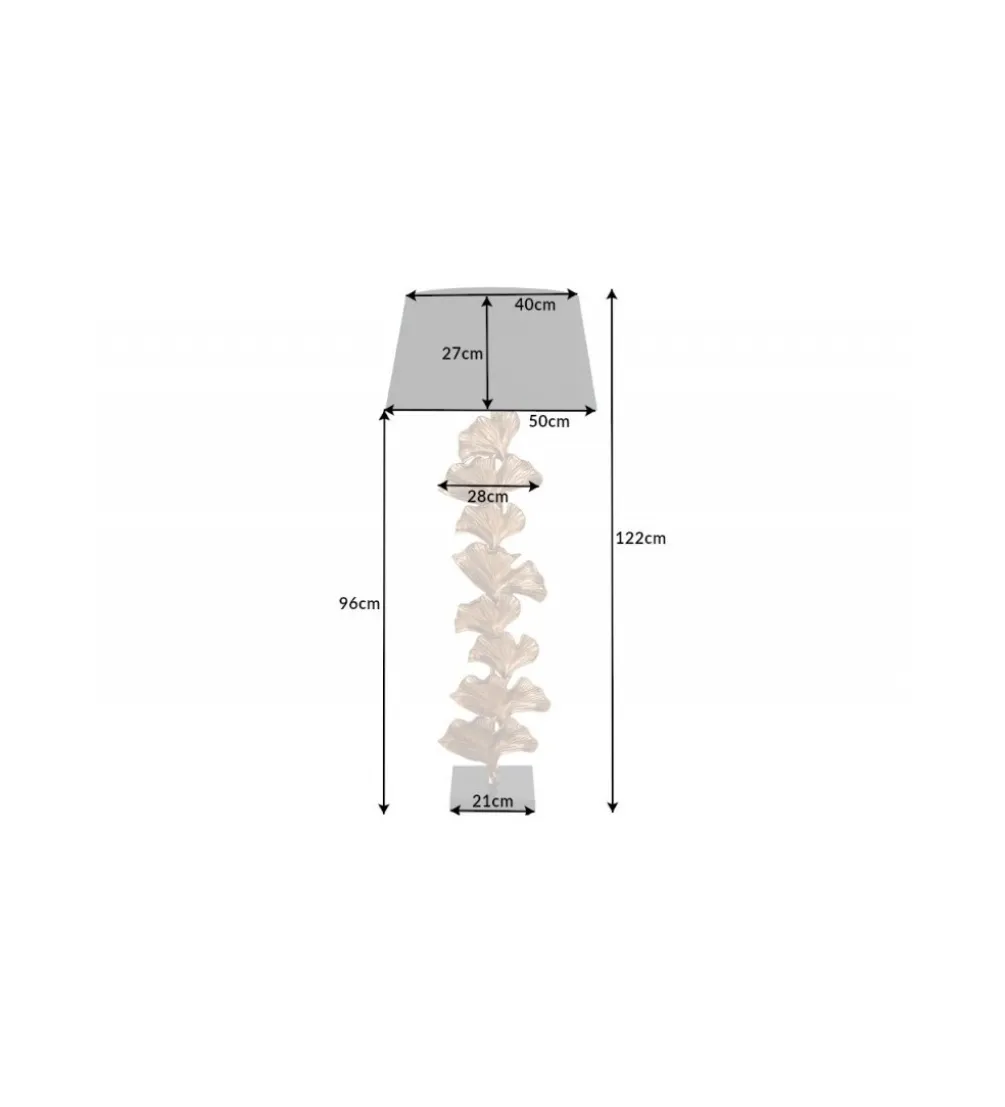 Lampa podłogowa Morella 122 cm srebrna