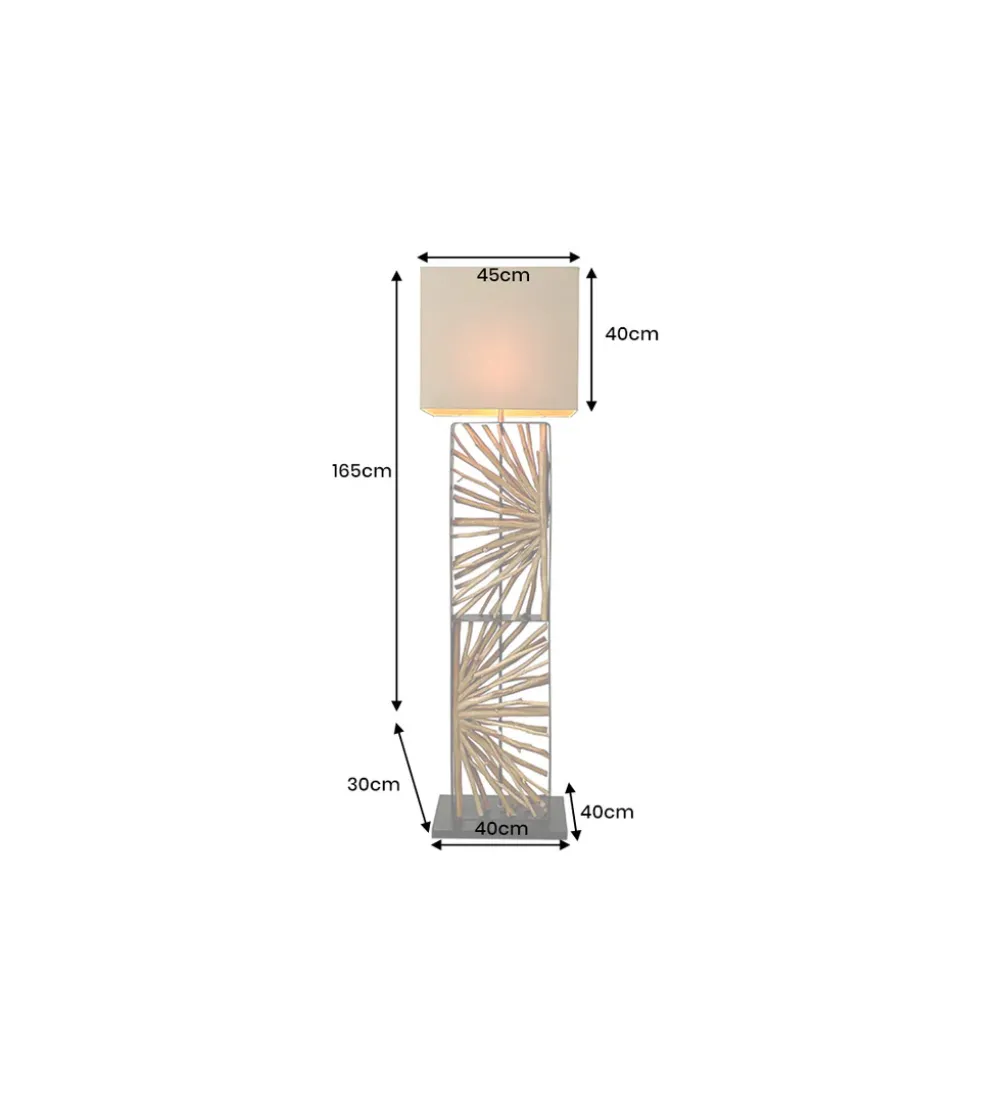 Lampa podłogowa OMAR 165 cm beżowa