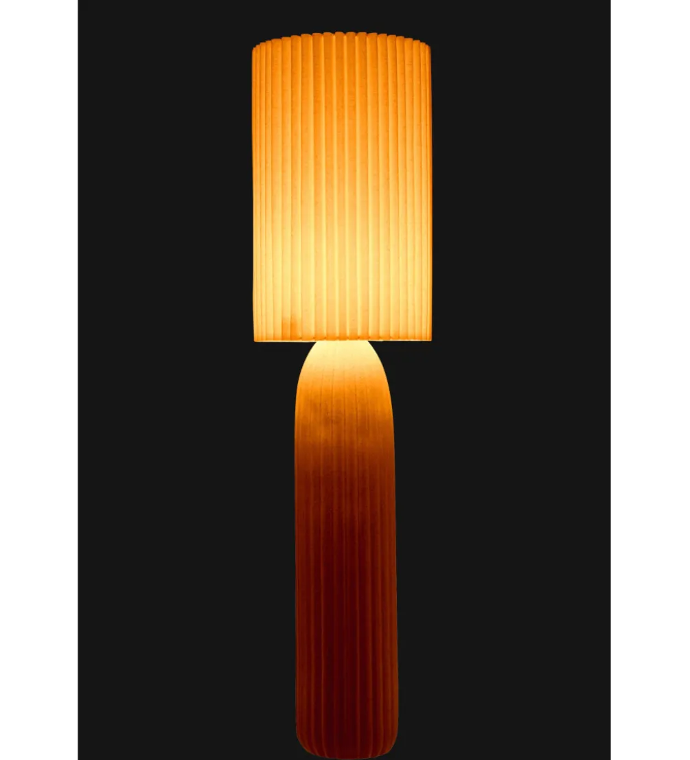 Lampa podłogowa RUTH 91 cm ceramika karmelowa